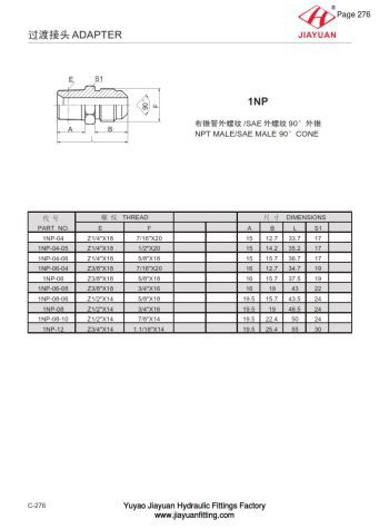 NPT-uros SAE-heijastinliitin